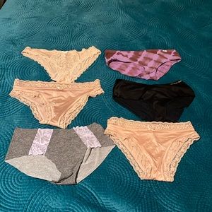 6 Mixed Pairs of Victorias Secret Panties- M